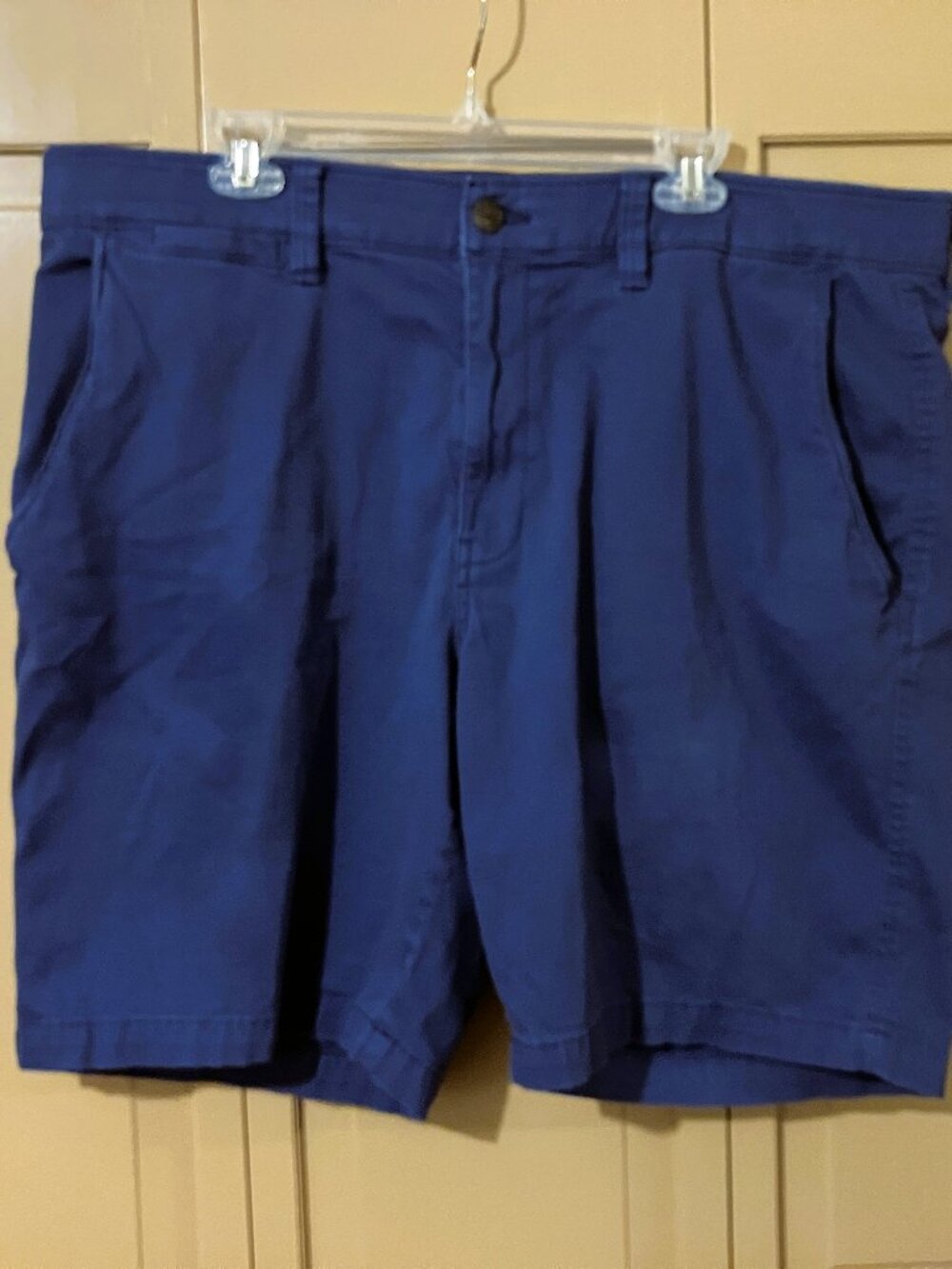 Men's Foundry Size 44 Navy Blue Cotton Chino, Bermuda Shorts. 9" Inseam.